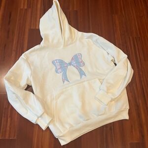 AS Revival Bow Sweatshirt Altard State Cream Embroidered Coquette Long Sleeve S